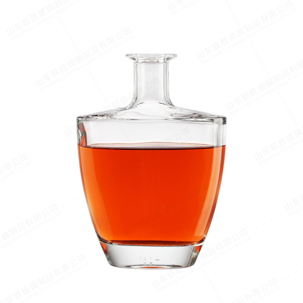 Healthy Lead-free Glass Bottle for Hot Stamping Gold Alcohol Bottle