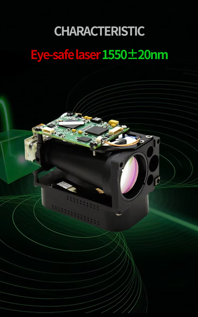 Optic Laser Rangefinder 3000m UAV 10km Vehicle Fiber Optic Laser Rangefinder Module