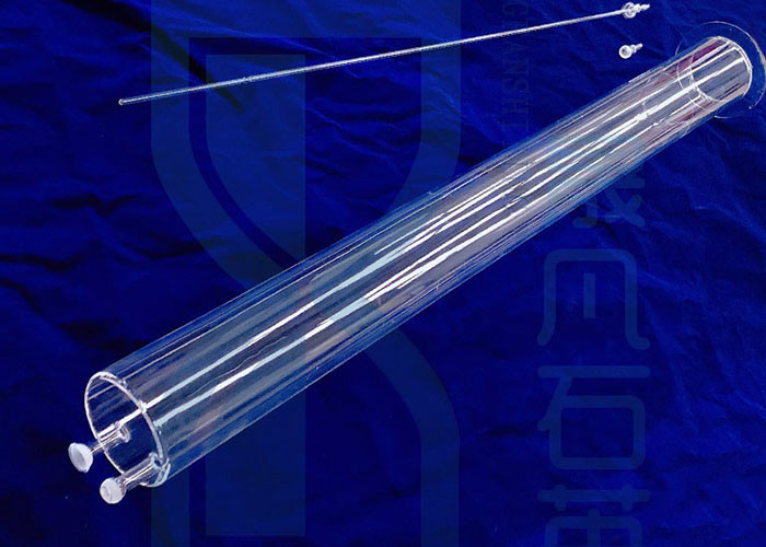Professional Customized High Temperature Resistance Quartz Furnace Tube With Flange