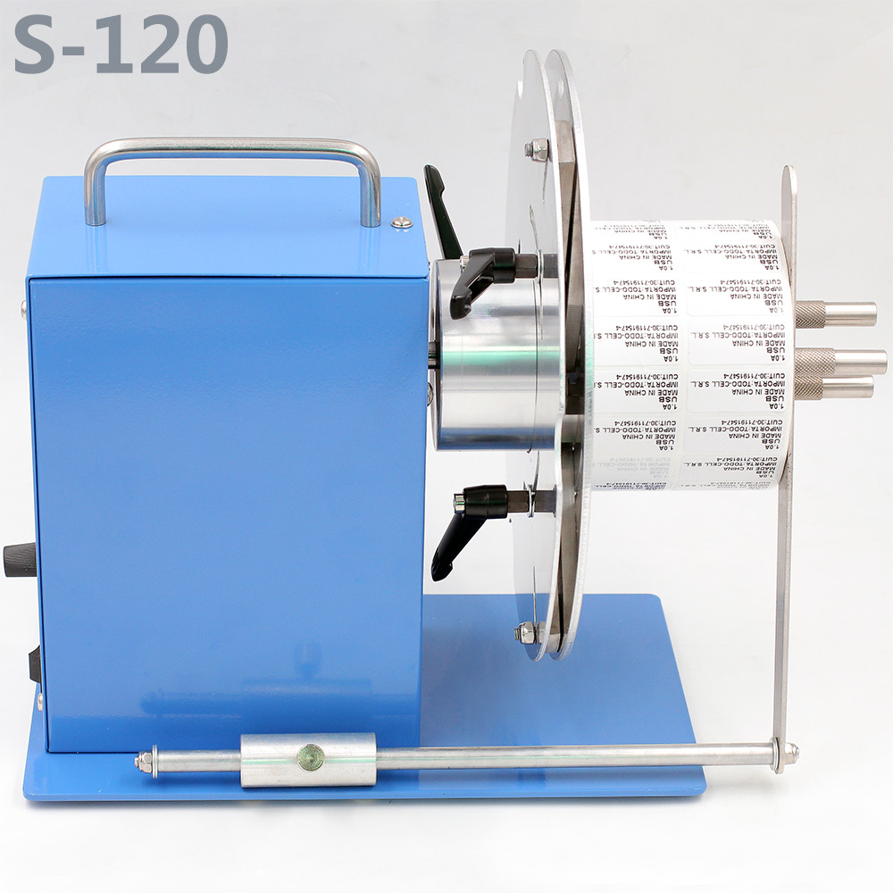 Electronic pvc paper label rewinder machine rewinding label dispensers S-120
