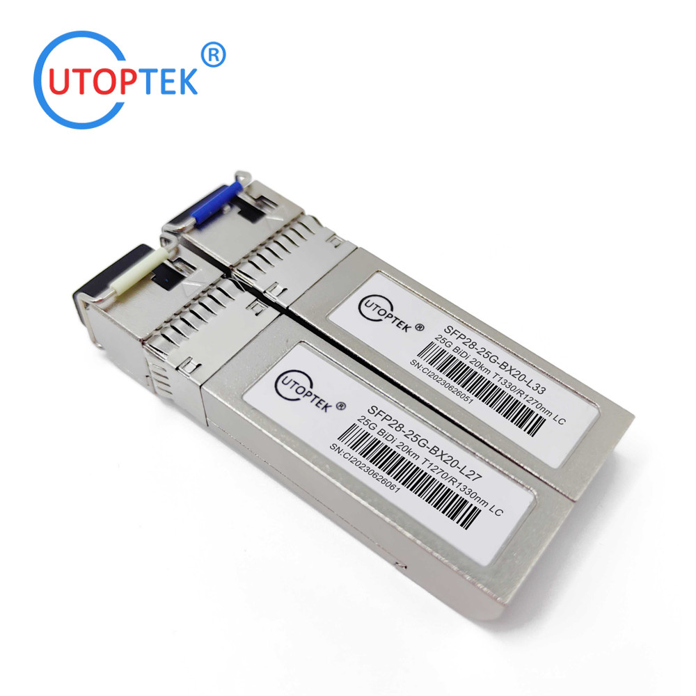 SFP28 25G BiDi LC 1270nm-TX/1330nm-RX 20km solution Networks for Cisco Huawei HP Juniper