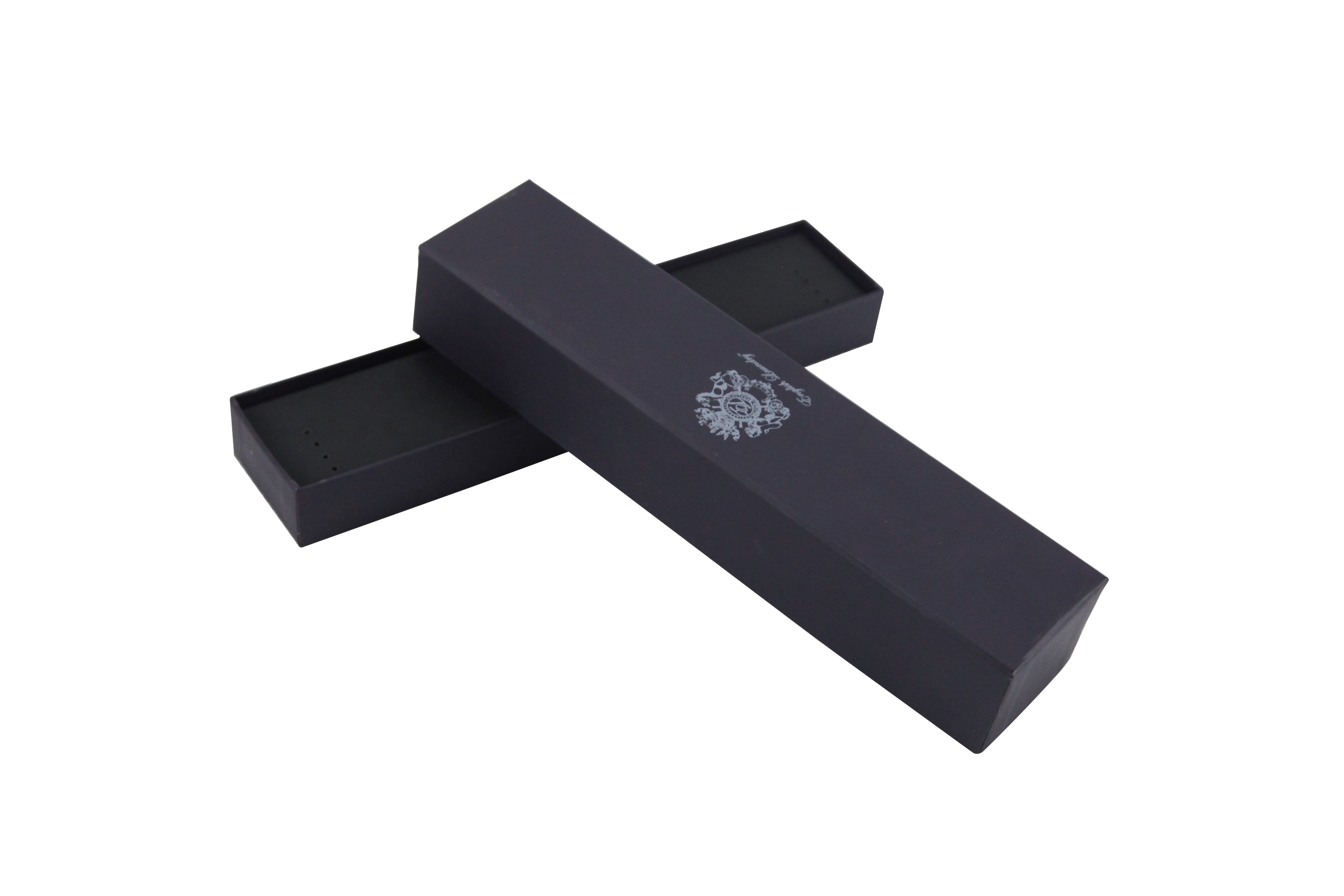 Lid And Base Gift Packaging Box Custom Logo Black Rigid Paper Cardboard Jewelry Packing Boxes