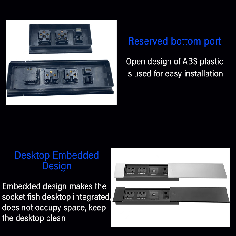 20 Pieces/Box European Standard Office Conference Furniture USB Table Power Socket Outlet