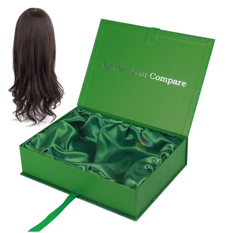 Satin Lined Hair Extension Packaging Box Recyclable High Precision And Lightweight