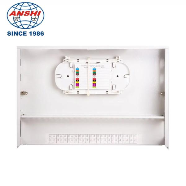 ANSHI Wall Mount Fiber Optic Patch Panel 19 Inch 24 / 48 Port