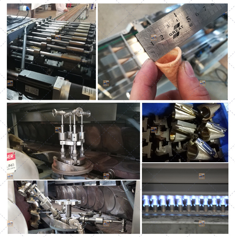 Restaurant Equipment Ice Cream Cone Waffle Cone Machine Double Head