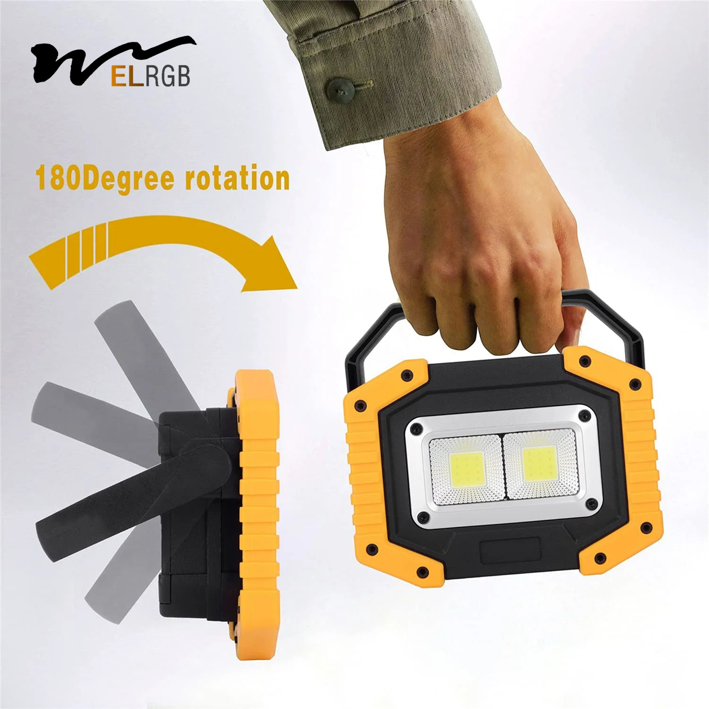 30W 1500LM Rechargeable Portable Flood Light Outdoor Working Light For Camping