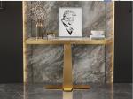 Sophisticated Gold Marble Top Console Table 760mm Height Contemporary