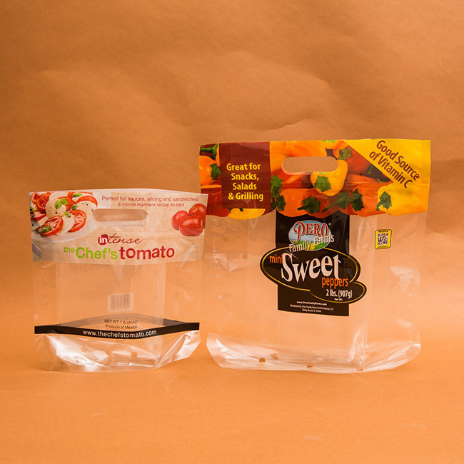 Food Grade Organic Fruit And Vegetable Packaging Bag Pe Flat Mouth Packaging Bag