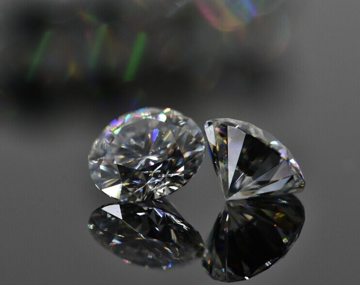DEF Color Moissanite Loose Gemstones 9mm Round Brilliant Cut VVS1 White