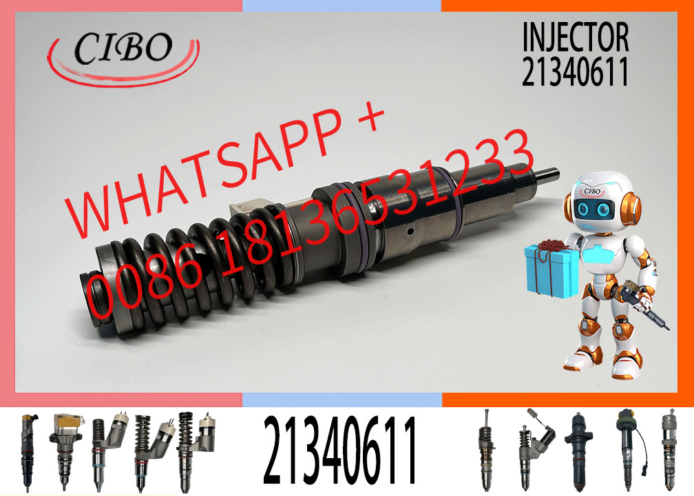 VOE21340611 21340611 Fuel Injector Common Rail Injector for Vo-lvo FM400 EC380 EC480 Excavator Aftermarket Parts Rebuild