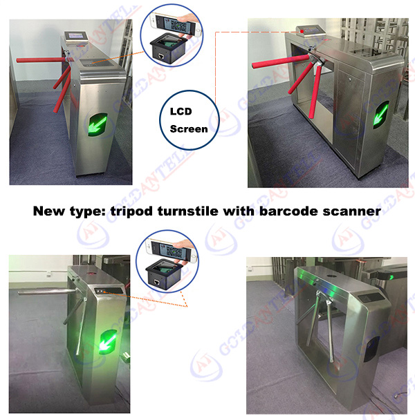 Automatic coin machine digital counter Barcode identification access control system price tripod turnstile