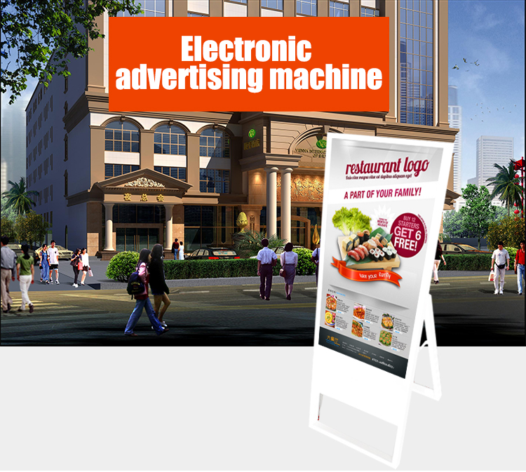 White 43 Inch Indoor Bar Advertising Equipment LCD Digital Menu Board Ad Monitor Looping Video Display