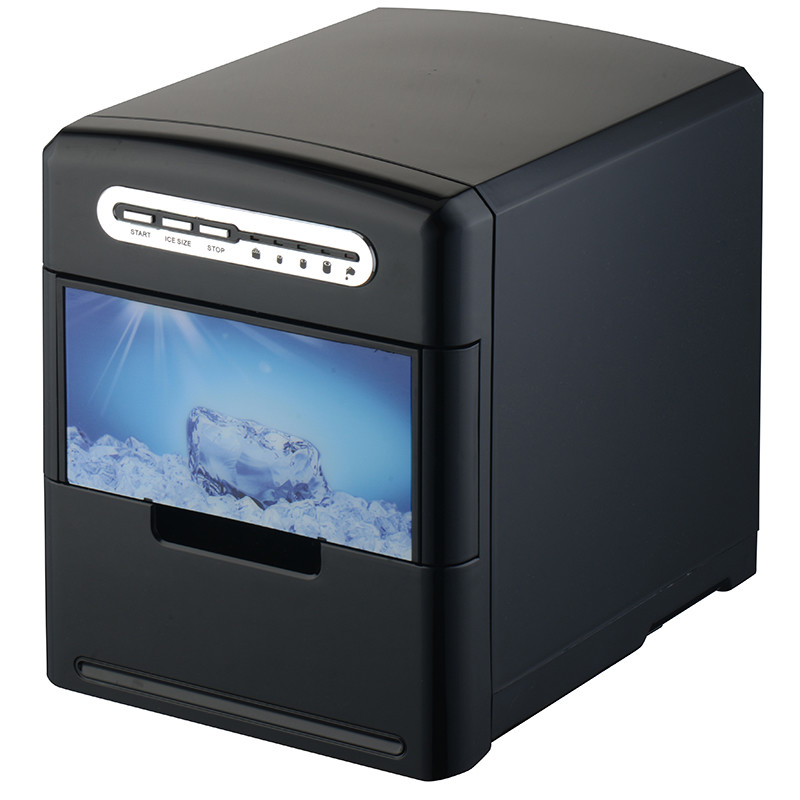 Black Silver Counter Top LED Touch Portable Mini Ice Maker Stainless Steel
