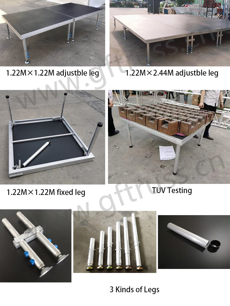 Fireproof Outdoor Event 4ft Aluminum Stage Platform frame