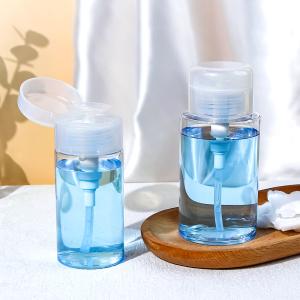 Buy cheap Transparent Leak Proof Makeup Remover Bottle with Flip Cover and Pump Dispenser for Easy Portability product