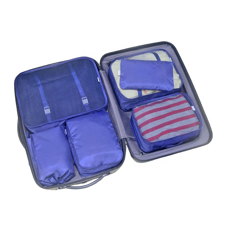 Clear 5 Piece Luggage Organiser Set Promotion Polyester Material Dustproof