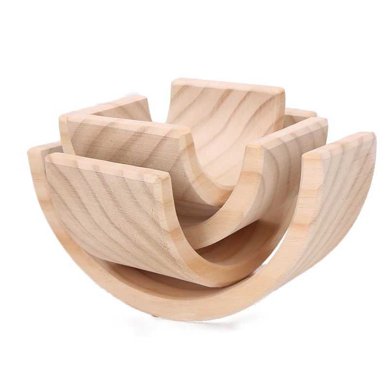 Rainbow 35.5cm Coloured Wooden Building Blocks Large Baby