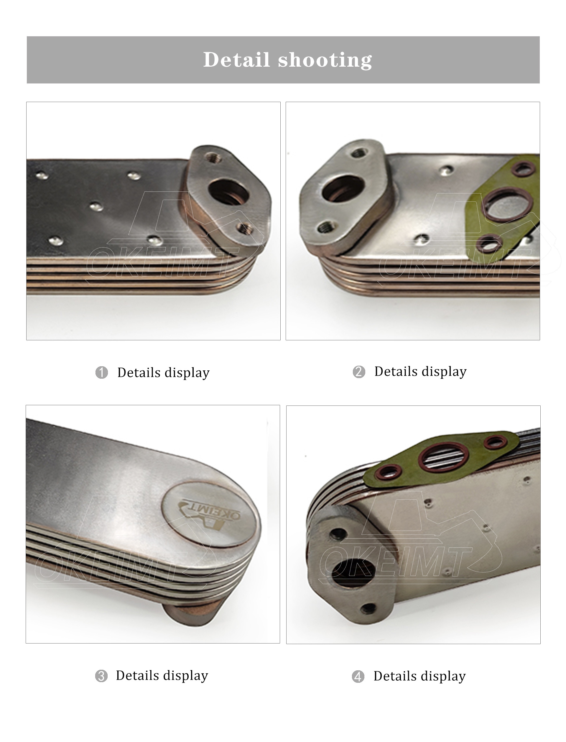 High Quality Excavator Diesel Engine Parts Radiator S6K-5P Excavator Engine Parts Oil Cooler 34339-03100 For CATE E320C