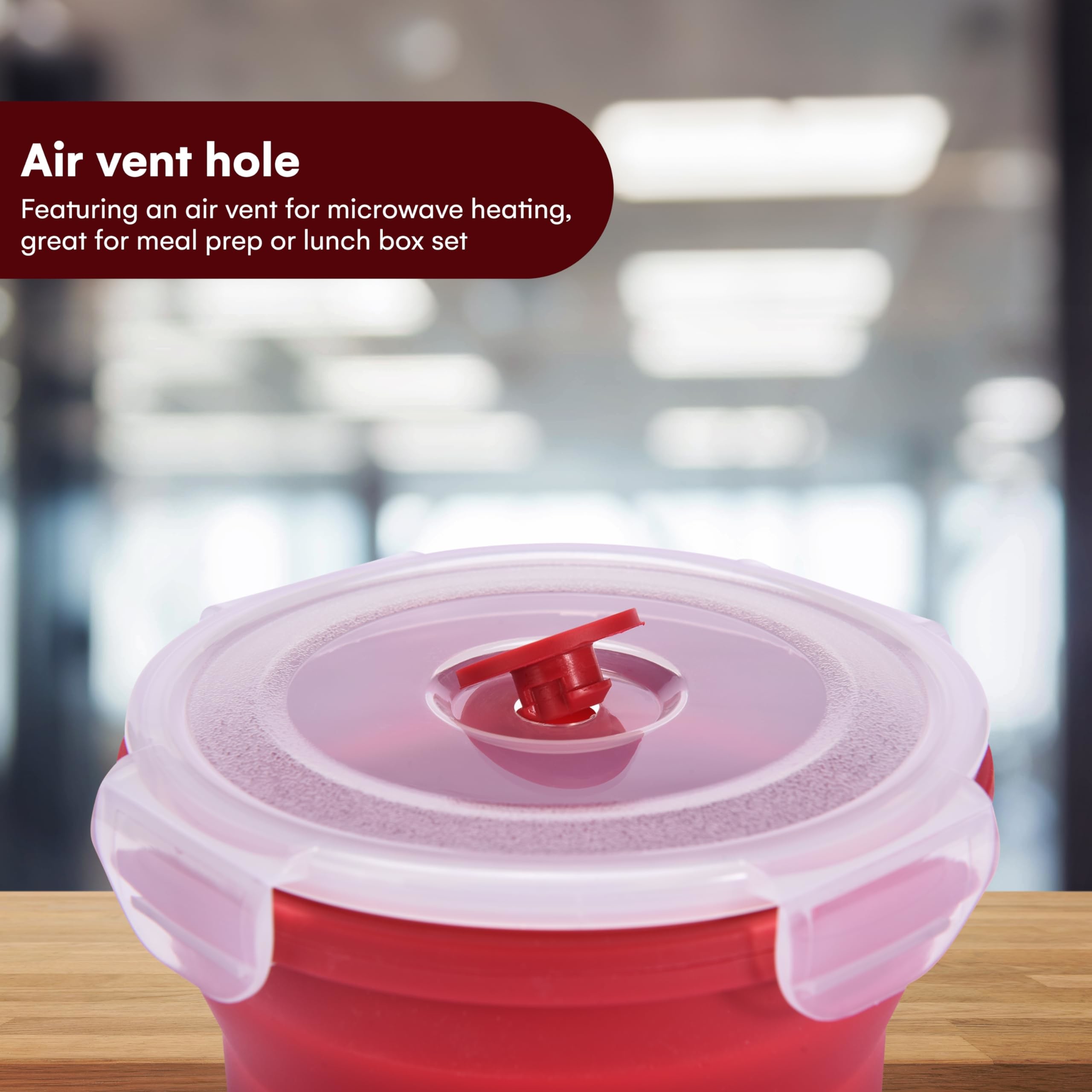 Collapsible Bowls For Camping Set Of 4 Silicone Food Storage Containers With Lids Silicone Lunch Box BPA Free Oven Safe