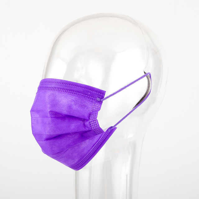 4 Ply Medical Respirator Mask Disposable Sheet Mask Lavender Color Hospital Dental Clinic