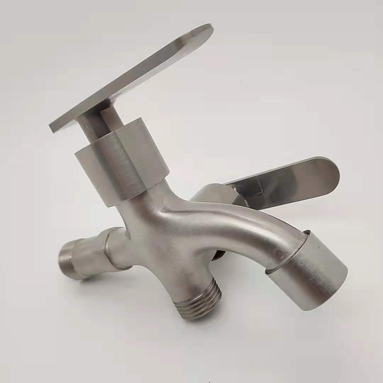 Modern Double Outlet Down Kitchen Mixer Sink Faucets ForWashing Machine Basin