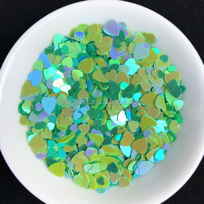 Non-Toxic 1MM 3MM 4MM Heart Mixed Heart Shapes Sequins for Wedding Party Home Decoration in Customized Colors from Stock