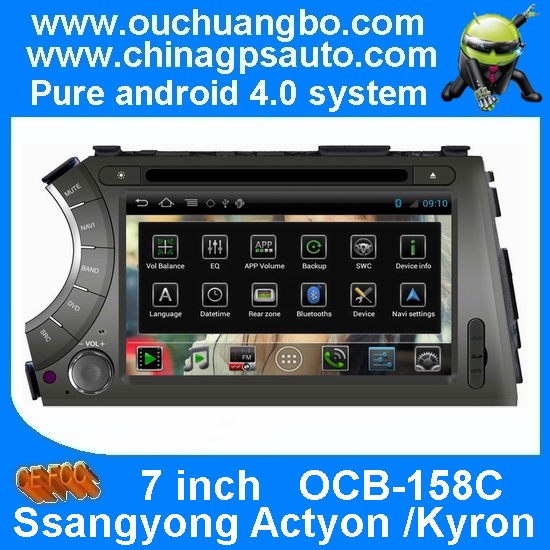 Ouchuangbo Special Android 4.0 Car Audio GPS/ Blue tooth iPod for Ssangyong Actyon /Kyron DVD Navi S150 Radio OCB-158C
