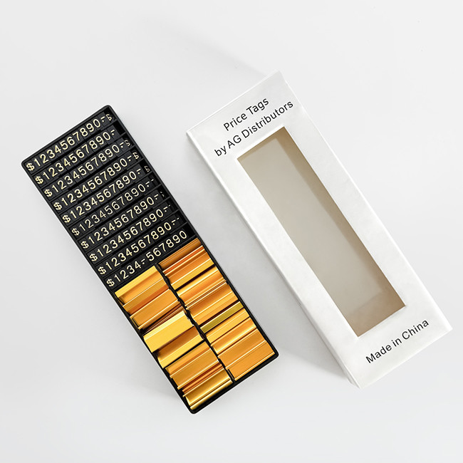 Mini Plastic Pricing Tags with Metal Base
