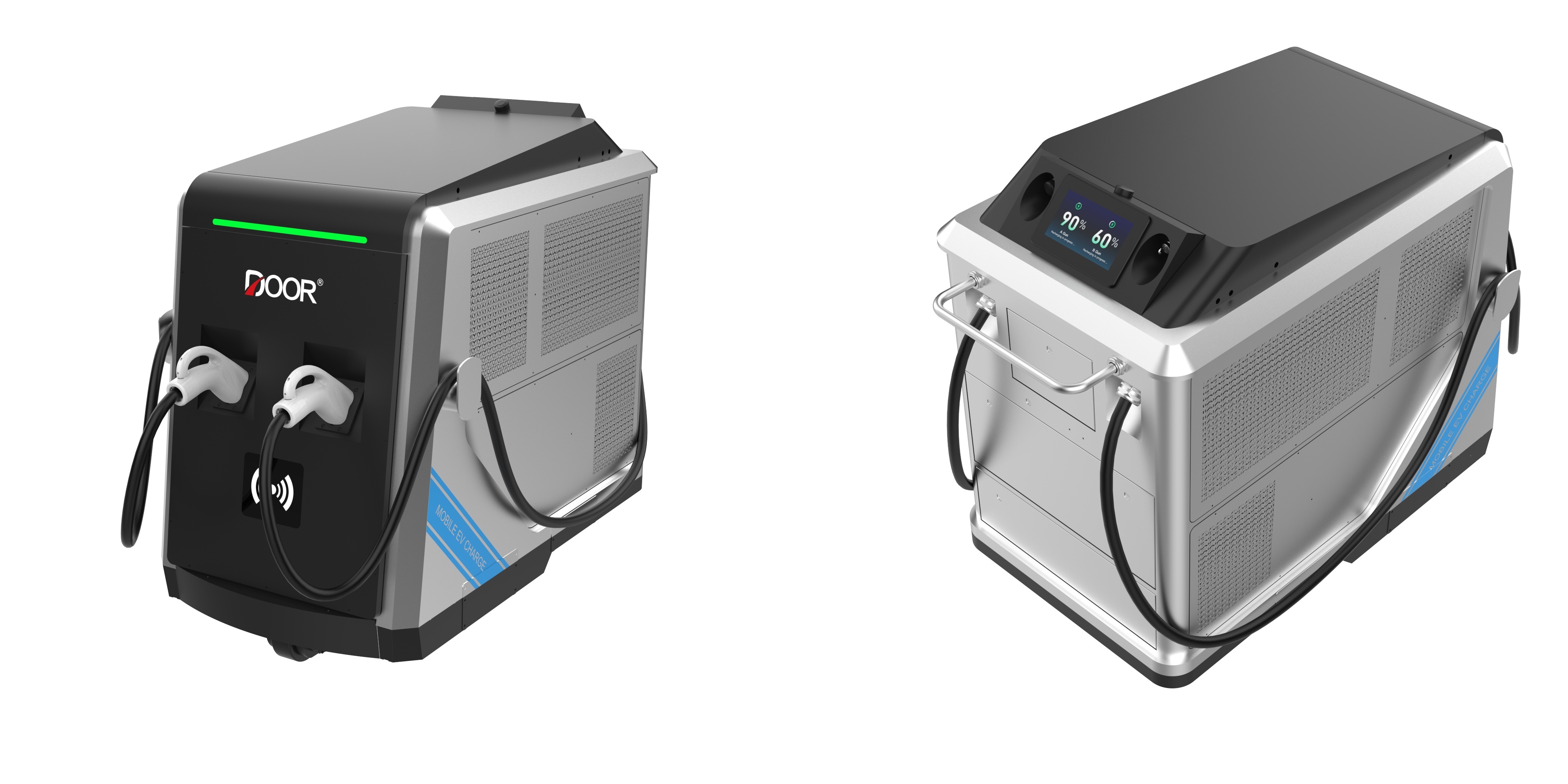80KW Mobile EV Charging Station CCS1 / CCS2 Mobile DC Fast Charger