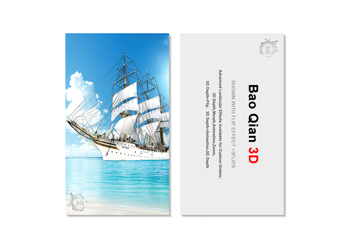 Durable 3D Lenticular Business Card Printing Animation Effect For Promotion
