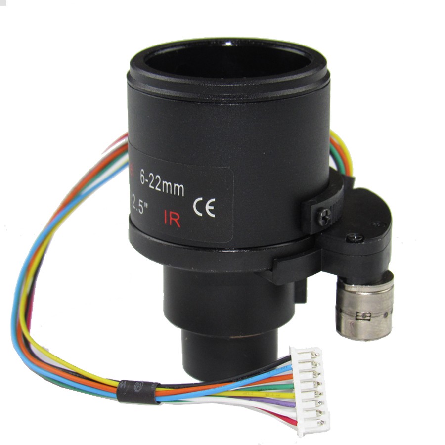 security cctv lenses, 6-22mm security lens, fixed iris lens, M14 mount lens