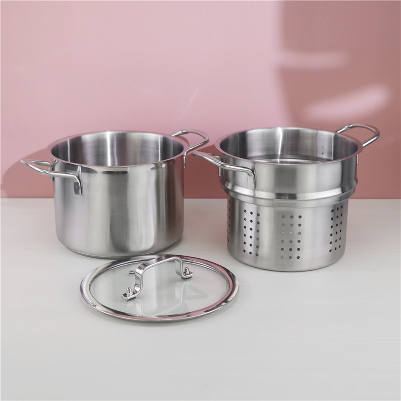 Multifunction Spaghetti Kitchen Soup Pots Stainless Steel With Strainer Insert