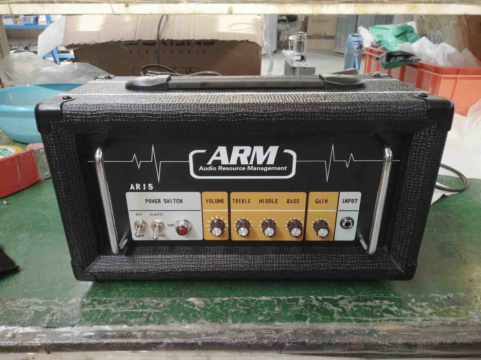 15W/7W Orange Tolex Tube Guitar Amplifier Head Volume, Bass, Middle, Treble, Gain Controls with Valve FX Loop