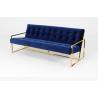 Buy cheap Nice design wooden button velvet upholstery stainless steel frame long back sofa from wholesalers