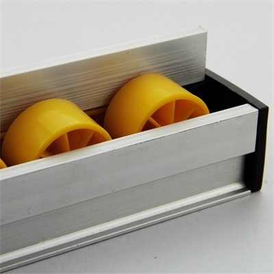 Higher Side Aluminum Extruded Shapes Track Yellow Wheel 4 M 34mm Diameter