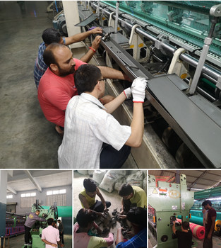Blue Customization Fish Net Making Machine Speed 200-480rpm