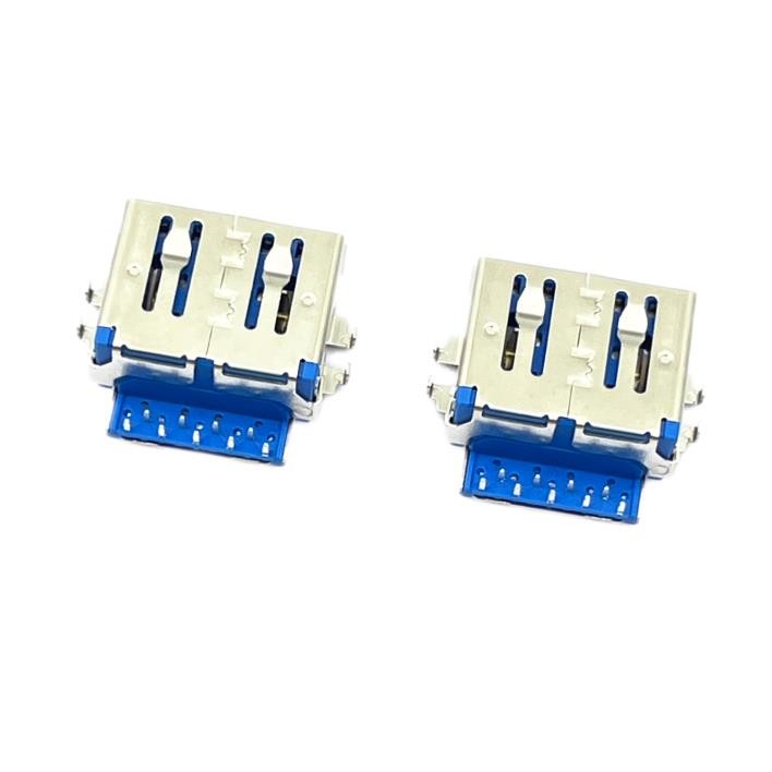 Short Verson H/F USB3.1 PCB USB A Pin Out DIP Socket Connector Female 90 Degrees 9Pin CH2.76mm