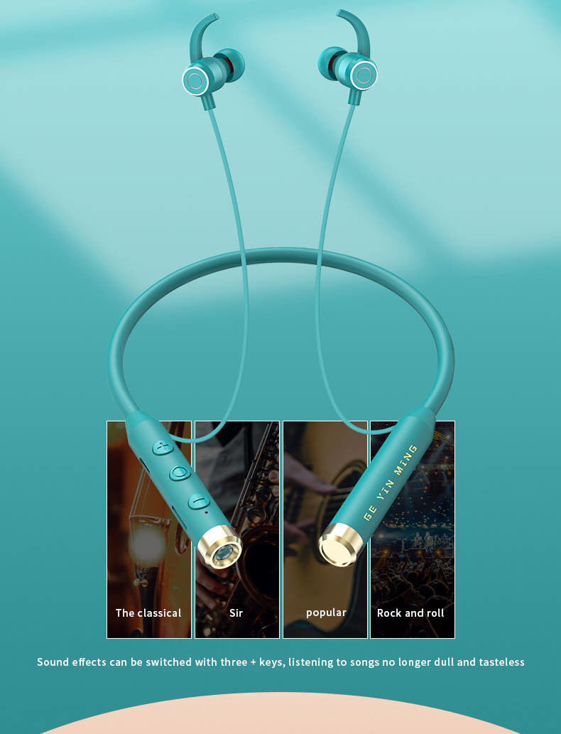 Neckband Bluetooth Earphones Magnetic Absorption Design 600 MAh HiFi Sound