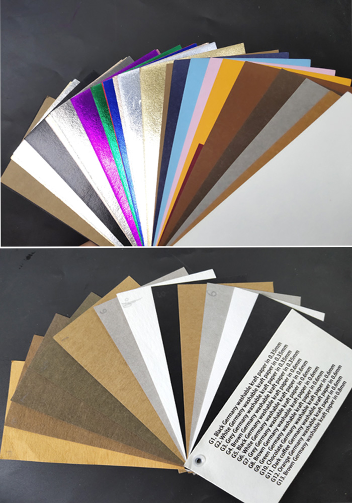 0.55 & 0.8mm Thick Washed Paper Width 150cm Brown & Black Color For DIY Crafts