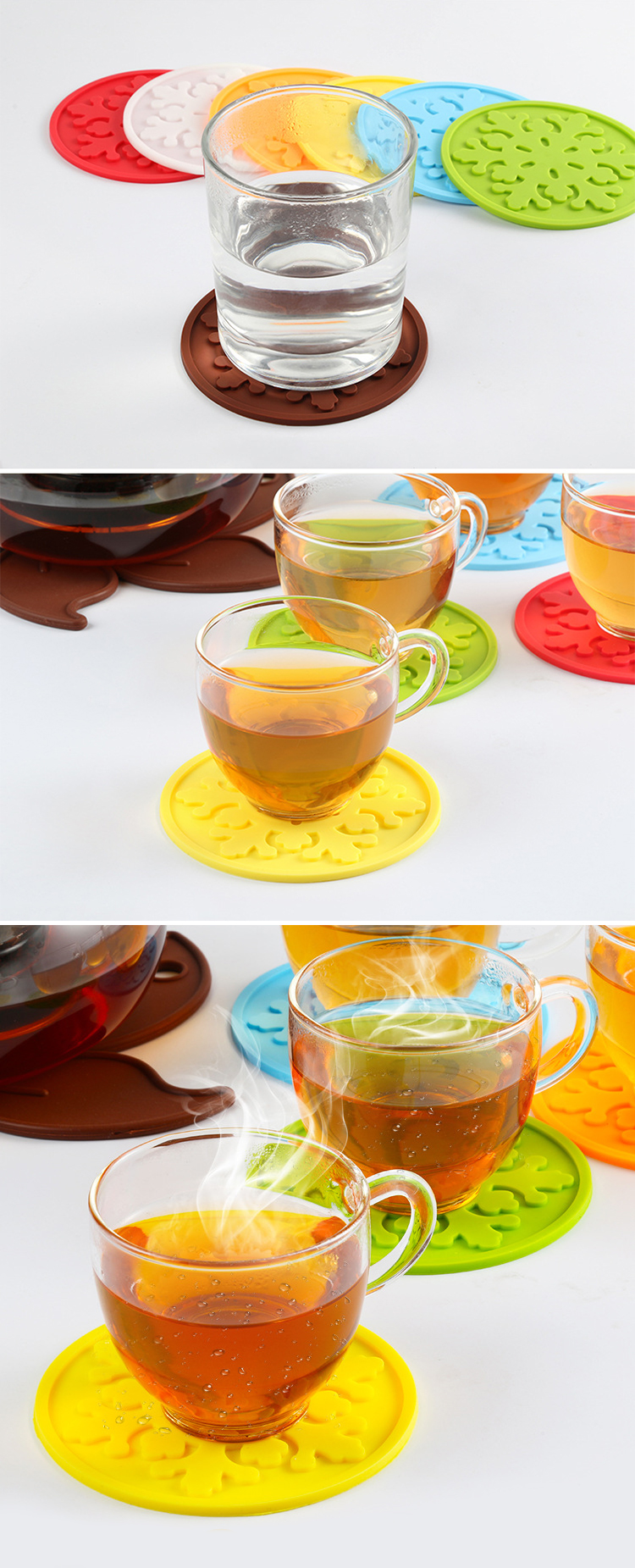 20g Round Silicone Kitchen Product Silicone Coaster Pad