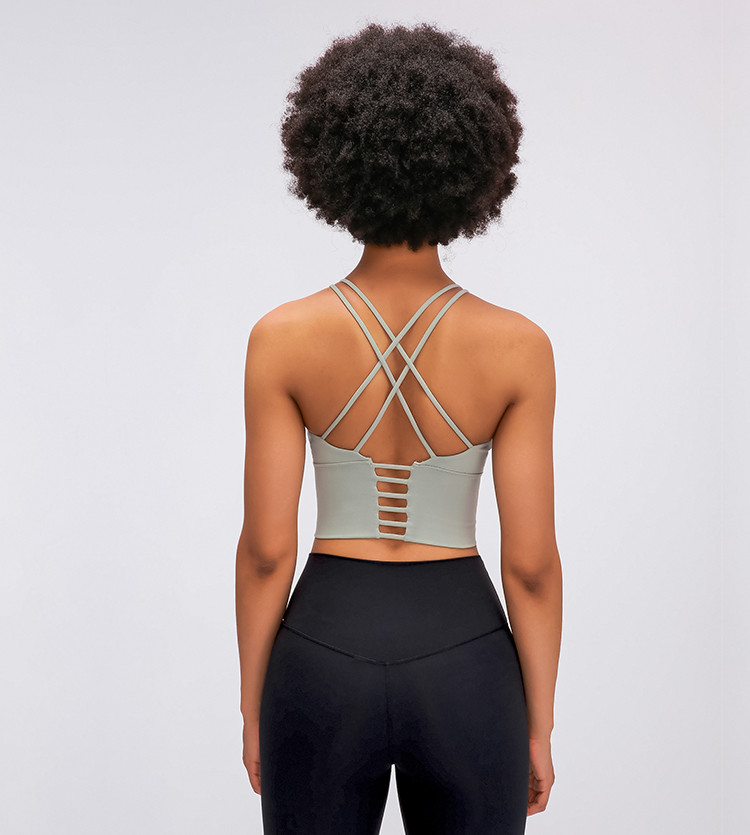 2021 popular Criss Cross Back Yoga top Women'S activewear Sports Fitness Bra