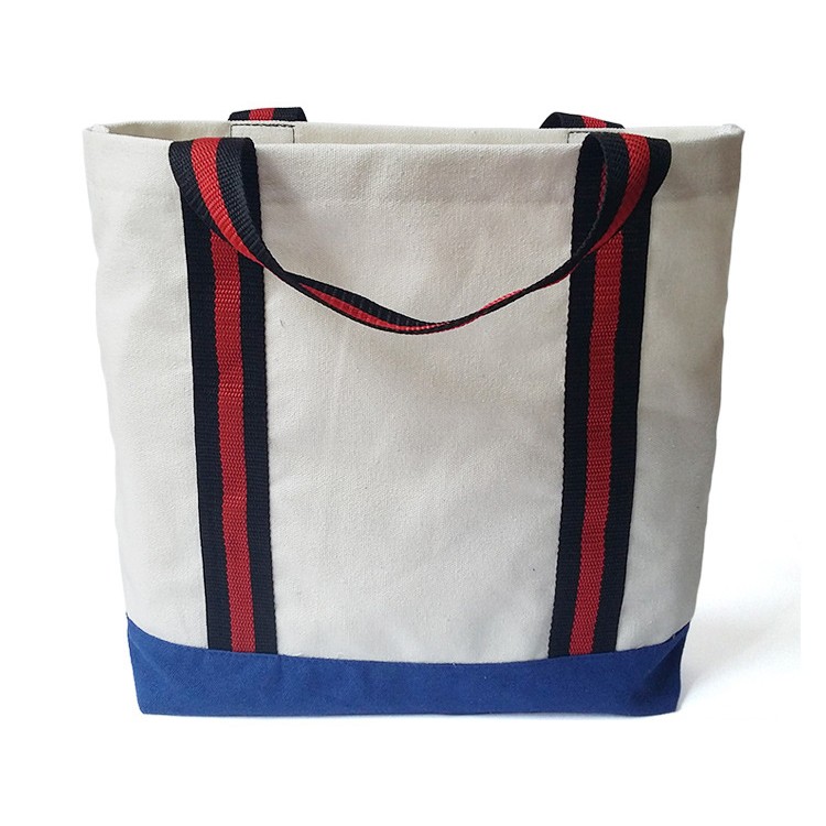 Manufacturer High Capacity Canvas Shoulder Bags Woman Shopping Bags Cotton Shopping Beach Bag