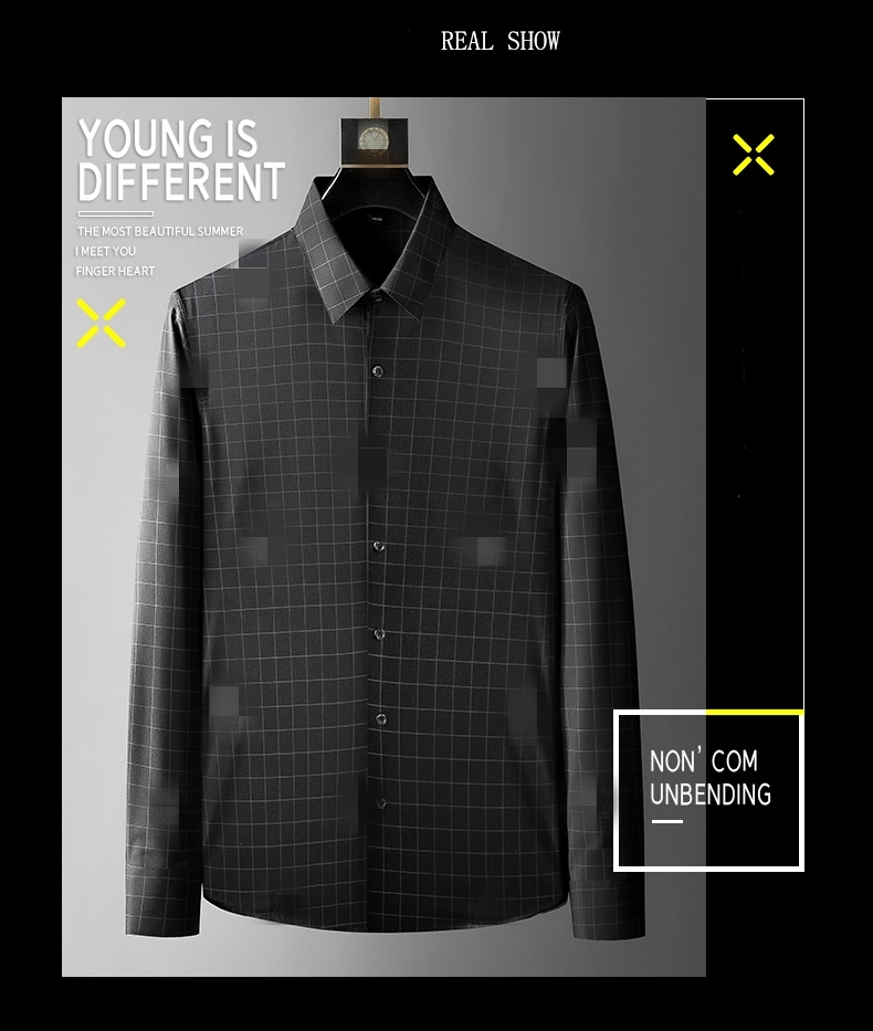 Autumn Plaid Custom Shirt Printing Digital Print Shirt for Casual Wear in Large Size