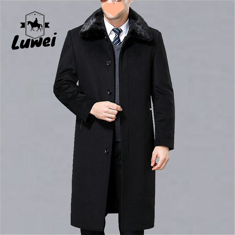 Autumn Winter Men Single Breasted Clothing Heavy Utility Cotton Slim Trench Coat Winter Warm Overcoat Jacket