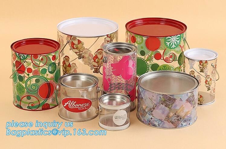 100ml pet clear plastic can,fruit candy tin container jars with aluminum lid,1 gallon clear paint can size bagease pack