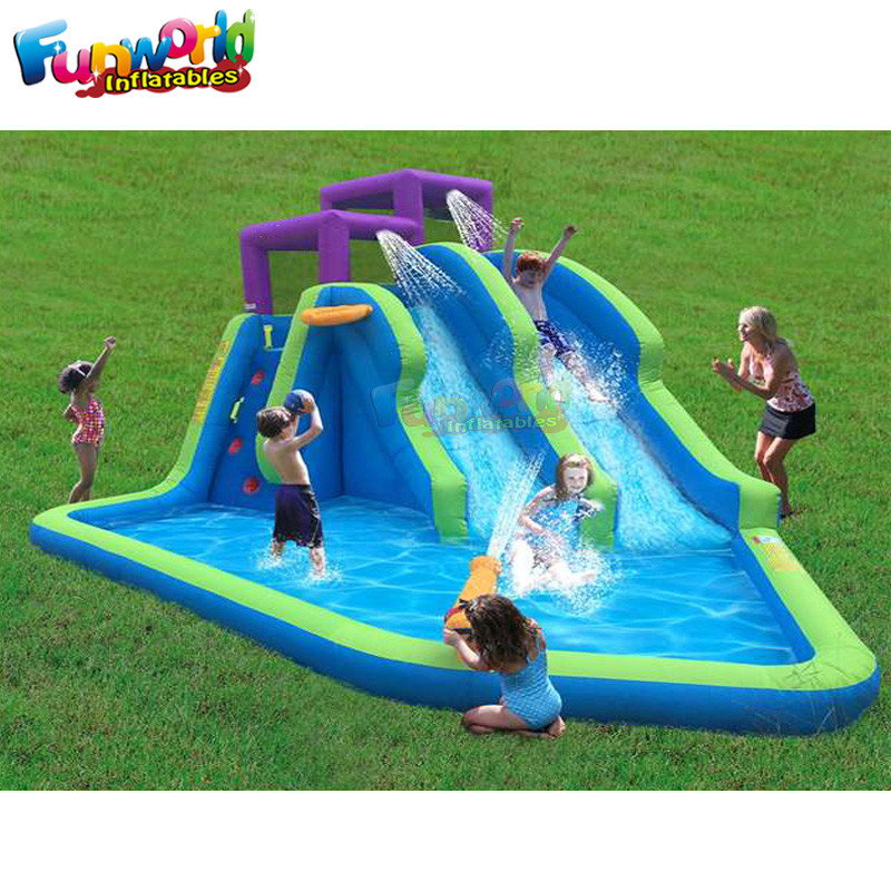Fire - Retardant Backyard 0.55mm Outdoor Inflatable Water Slides