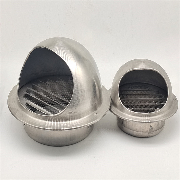 3" Stainless Steel Wall Air Vent Cover Hood End Ducting Cap Round Grille Ventilation Cover