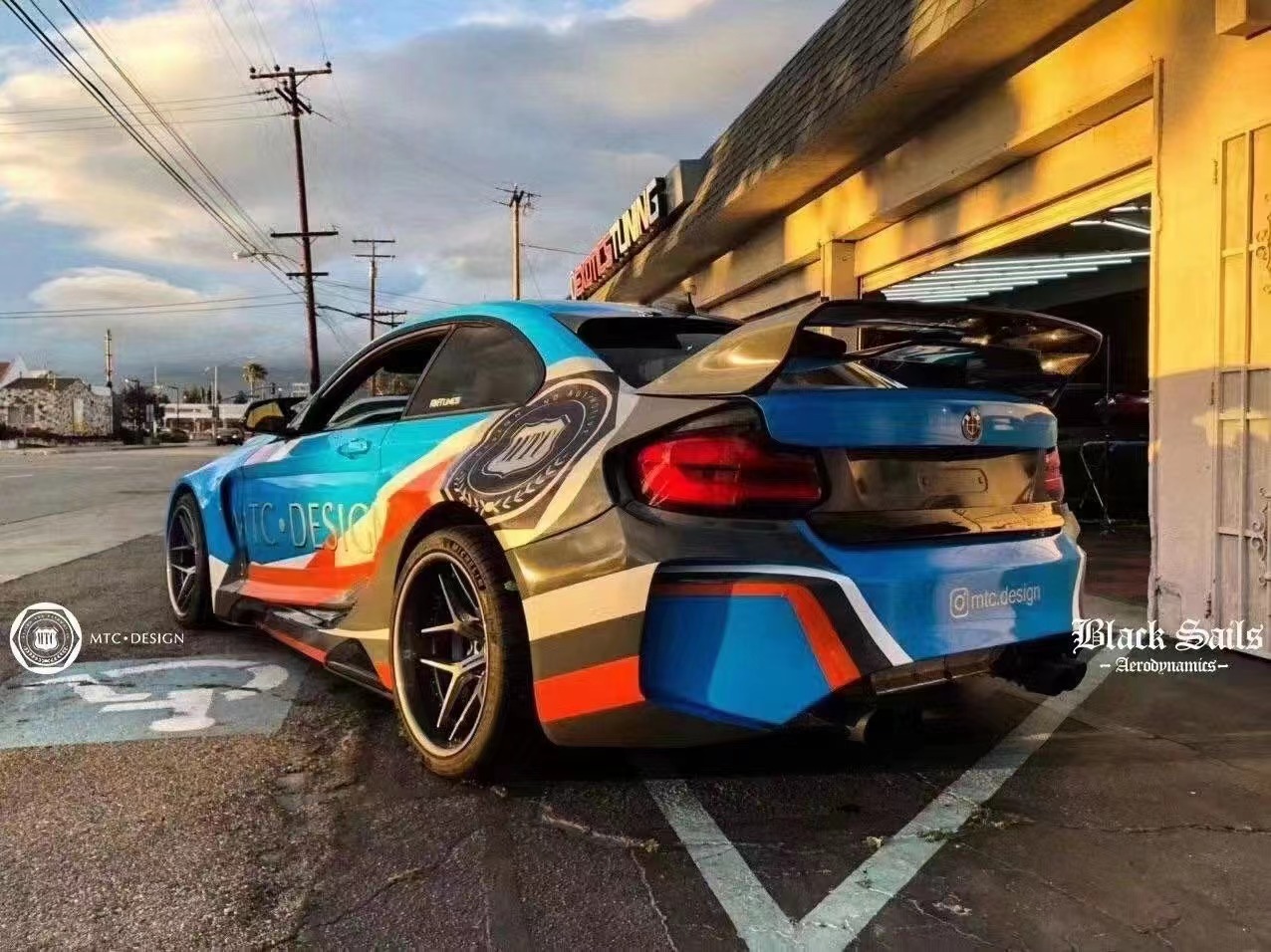 For BMW F22 F87 2 Series M2 Body Kit M2 M235 Upgrade IMP Style Front and Rear Bumper Spoiler Wide Bodyki