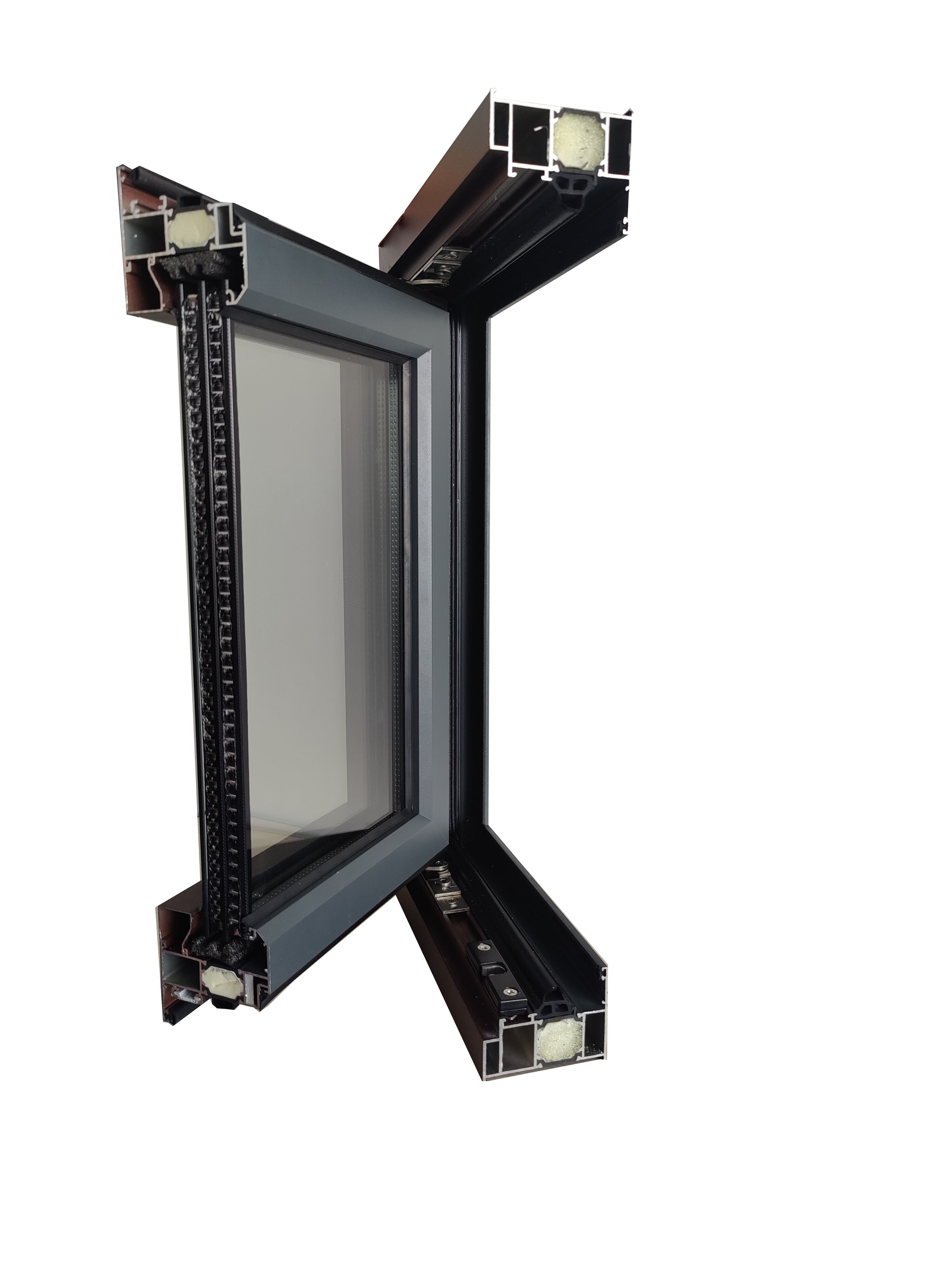 Aluminum Guide Rail Broken Bridge Structure Glass Window Frame High Temperature Resistant Profile